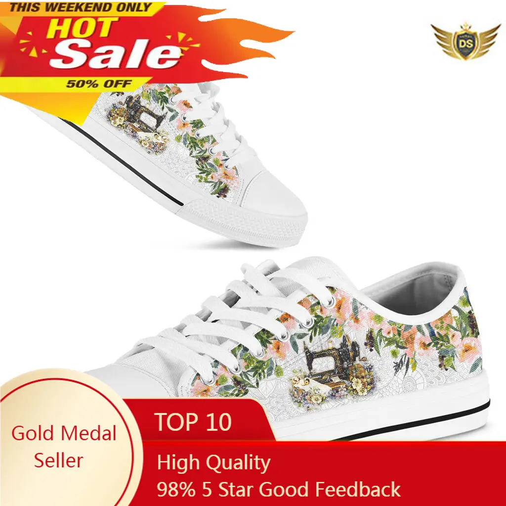 Women's White Canvas Sneakers Sewing Machine Flower Vulcanized Shoes Woman Sneakers Low Top Canvas Shoes Summer Sneaker
Women's White Canvas Sneakers Sewing Machine Flower Vulcanized Shoes Woman Sneakers Low Top Canvas Shoes Summer Sneaker