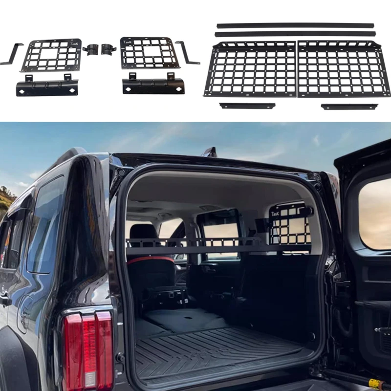 

CGZ Molle Panels Fit For GWM Tank 300 2020 2021 2022 2023 2024 Rear Trunk Shelf Storage Cargo Organizers Racks