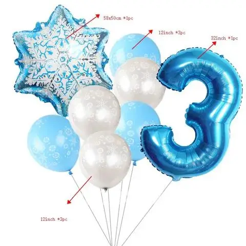 Snowflake Party Supplies Decorative Snow Latex Balloon Number Foil Balloon for Kids Birthday Summer Winter Decorations
Snowflake Party Supplies Decorative Snow Latex Balloon Number Foil Balloon for Kids Birthday Summer Winter Decorations