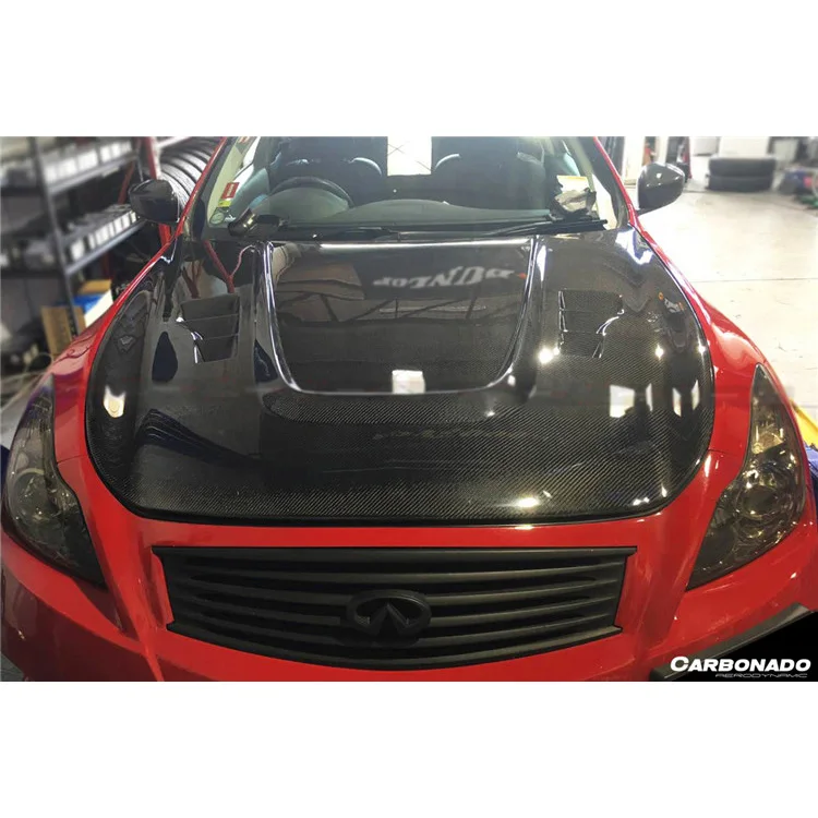 Carbonado BSI стильная капота из углеродного волокна для Infiniti G37 Coupe Convertible
Carbonado BSI стильная капота из углеродного волокна для Infiniti G37 Coupe Convertible