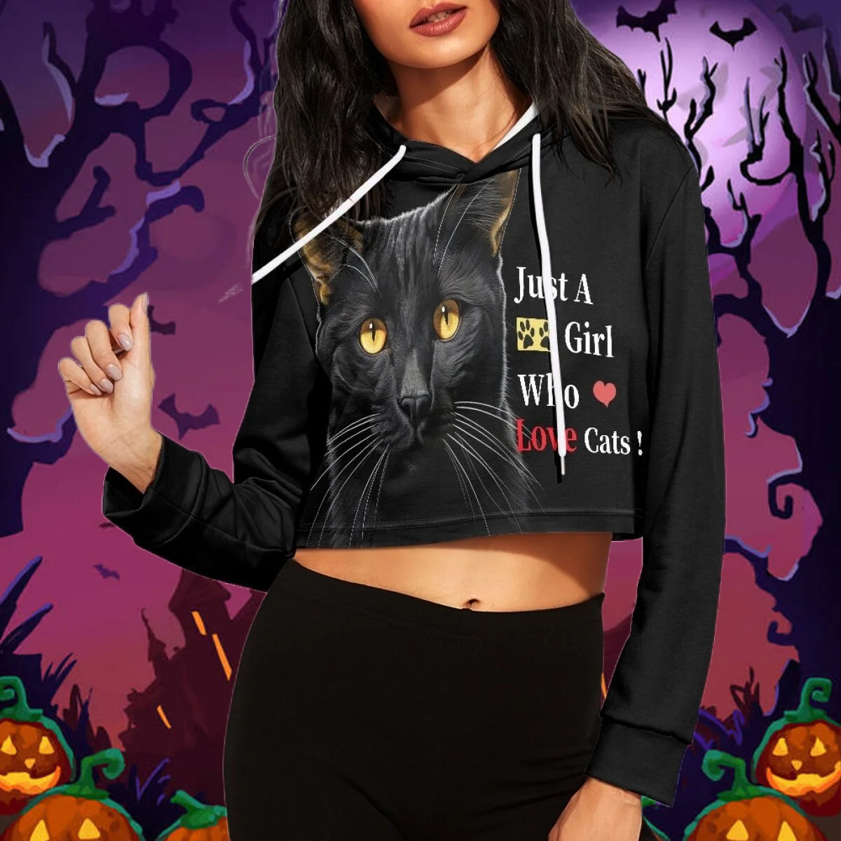 2023 Autumn Women Hoodies Halloween Cloth Costume Black Cats Cool Print Long Sleeve Jumper Hooded Pullover Sweatshirt Tops Gifts
2023 Autumn Women Hoodies Halloween Cloth Costume Black Cats Cool Print Long Sleeve Jumper Hooded Pullover Sweatshirt Tops Gifts