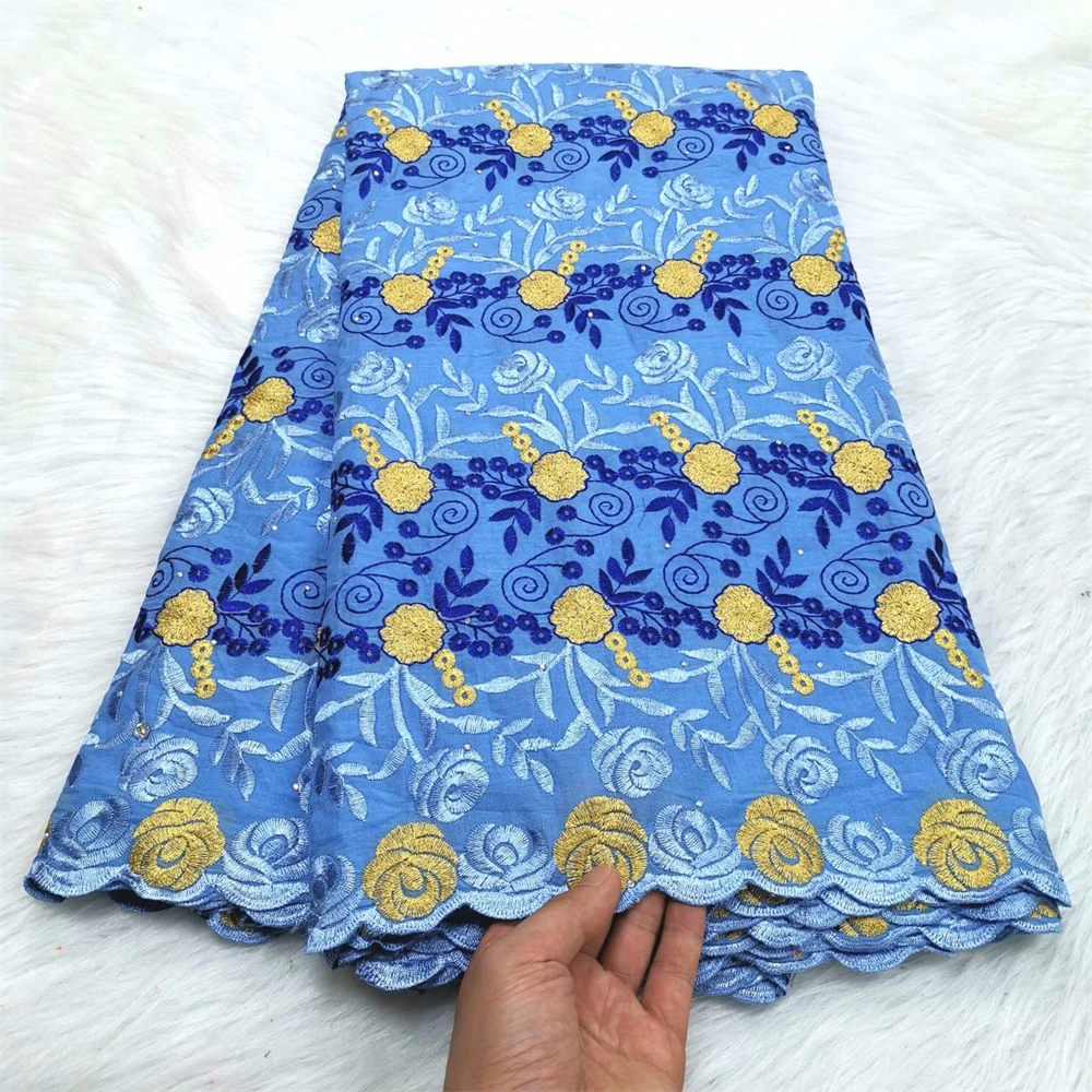 High Quality African Lace Blue Swiss Voile Lace Embroidery Fabric For Women Dress 5 Yards
High Quality African Lace Blue Swiss Voile Lace Embroidery Fabric For Women Dress 5 Yards