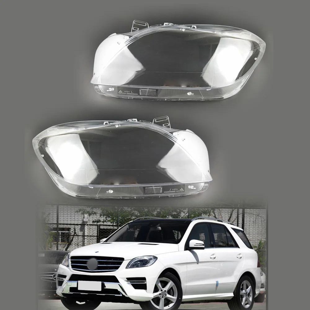 

Pair Car Headlight Cover Case Lens Caps Shell For Mercedes-Benz M-Class ML W166 166 ML300 ML350 ML400 ML450 ML500 2012-2015 Fit