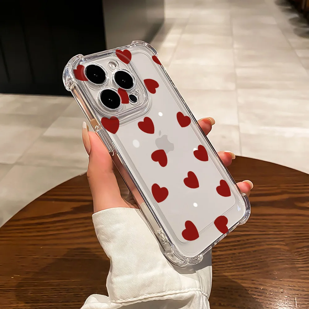 Luxury Shockproof Transparent Phone Cases for iPhone 15 14 13 12 11 Pro Max Mini XR XSMax 7 8 Plus SE Love Heart Hard Back Coque
Luxury Shockproof Transparent Phone Cases for iPhone 15 14 13 12 11 Pro Max Mini XR XSMax 7 8 Plus SE Love Heart Hard Back Coque