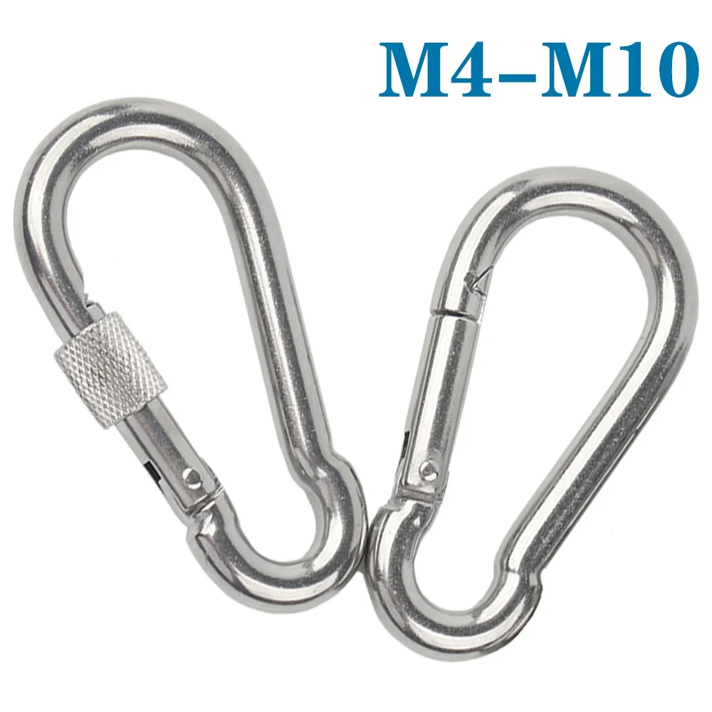 1-5Pcs M4 M5 M6 M8 M10 304 Stainless Steel Spring Snap Carabiner Quick Link Lock Ring Hook snap shackle Chain Fastener Hook
1-5Pcs M4 M5 M6 M8 M10 304 Stainless Steel Spring Snap Carabiner Quick Link Lock Ring Hook snap shackle Chain Fastener Hook