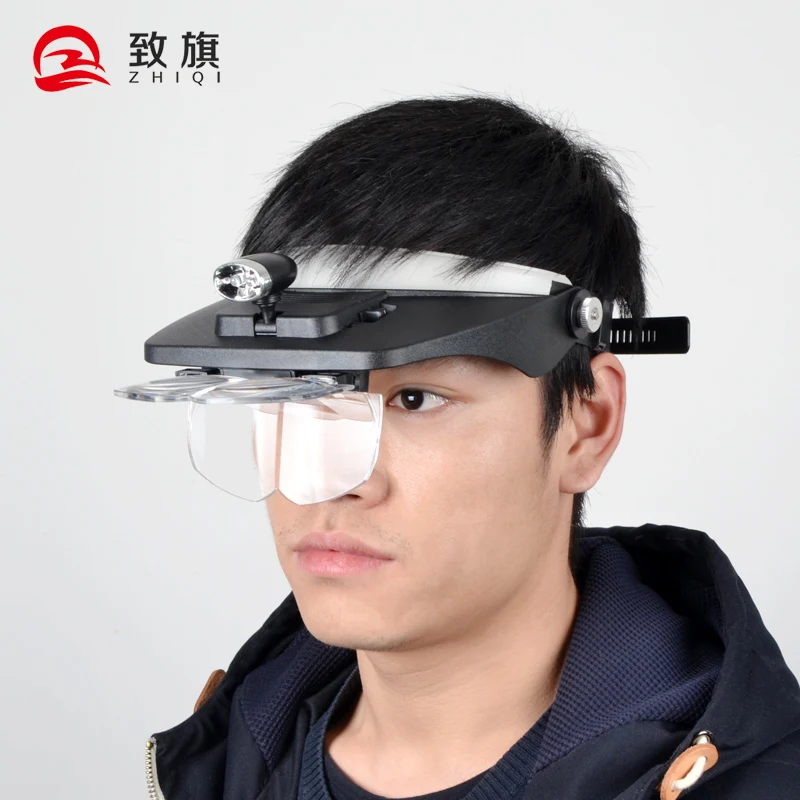 Head mounted magnifier with lamp LED Claus reading electronic watch repair eye micro engraving eyebrow beauty
Head mounted magnifier with lamp LED Claus reading electronic watch repair eye micro engraving eyebrow beauty