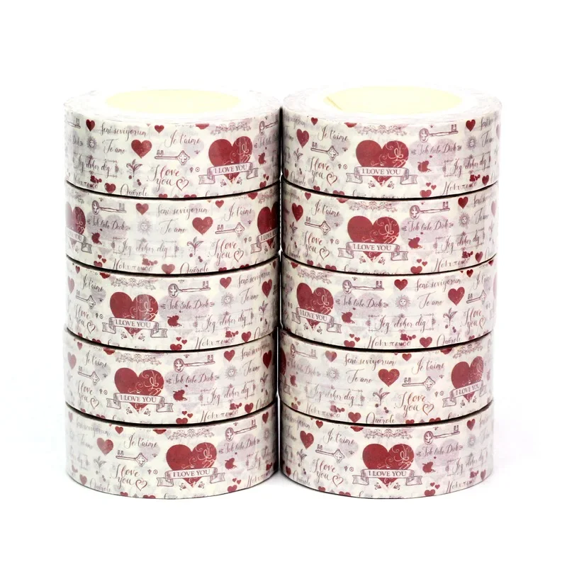 10PCS Deco Vintage Hearts and Love Keys Washi Tapes for Scrapbooking Journaling Masking Tape Kawaii Papeleria Supplies
10PCS Deco Vintage Hearts and Love Keys Washi Tapes for Scrapbooking Journaling Masking Tape Kawaii Papeleria Supplies