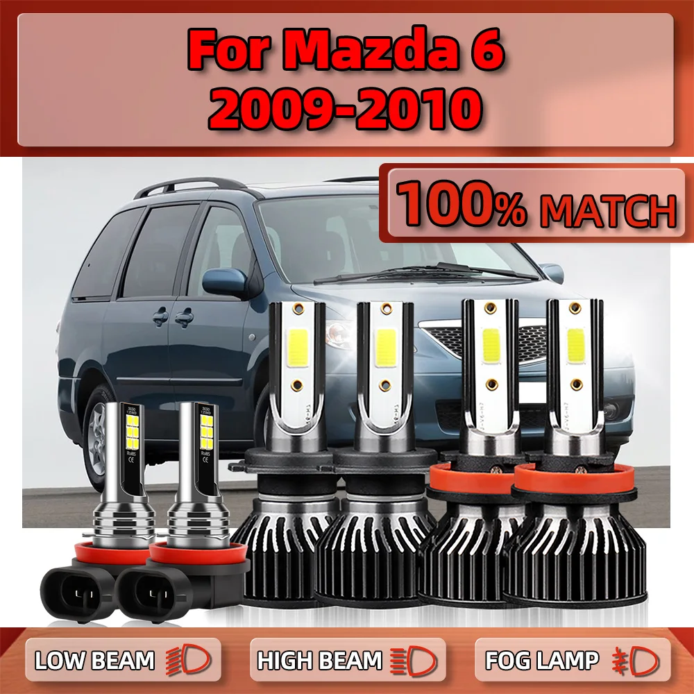 60000LM Canbus LED Headlight Bulbs 360W High Low Beam Auto Lamps 6000K White Car Fog Light 12V 24V For Mazda 6 2009 2010
60000LM Canbus LED Headlight Bulbs 360W High Low Beam Auto Lamps 6000K White Car Fog Light 12V 24V For Mazda 6 2009 2010