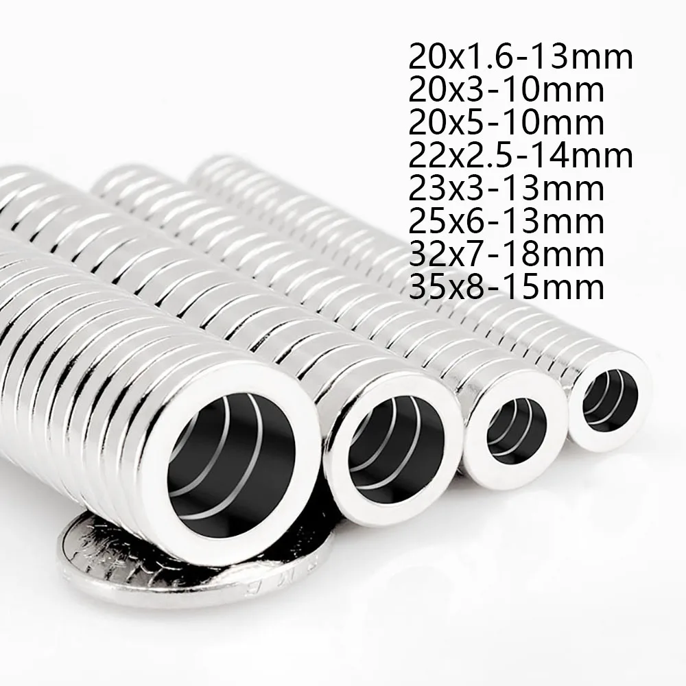 1/5Pcs N35 Ring Neodymium Magnet Dia.20mm-35mm Super Strong Rare Earth NdFeB Magnets Hole 10mm-18mm
1/5Pcs N35 Ring Neodymium Magnet Dia.20mm-35mm Super Strong Rare Earth NdFeB Magnets Hole 10mm-18mm