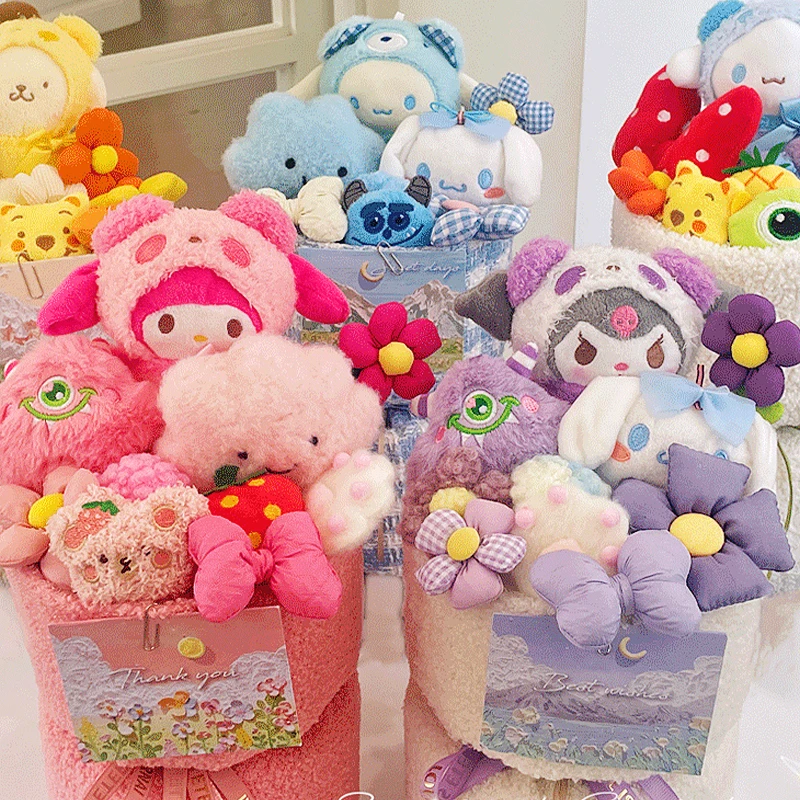 Kawaii Sanrios Anime Plush Flower Bouquet Girls Kuromi My Melody Hello Kitty Cinnamoroll Doll Plushie Room Decor Valentine Gift
Kawaii Sanrios Anime Plush Flower Bouquet Girls Kuromi My Melody Hello Kitty Cinnamoroll Doll Plushie Room Decor Valentine Gift
