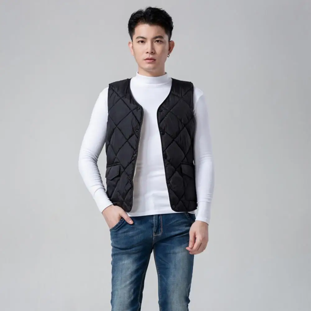 Thickened Men Waistcoat Windproof Plush Men's Winter Vest Coat Thick Padded Loose Fit with V Neck Single-breasted Pockets Warm
Thickened Men Waistcoat Windproof Plush Men's Winter Vest Coat Thick Padded Loose Fit with V Neck Single-breasted Pockets Warm