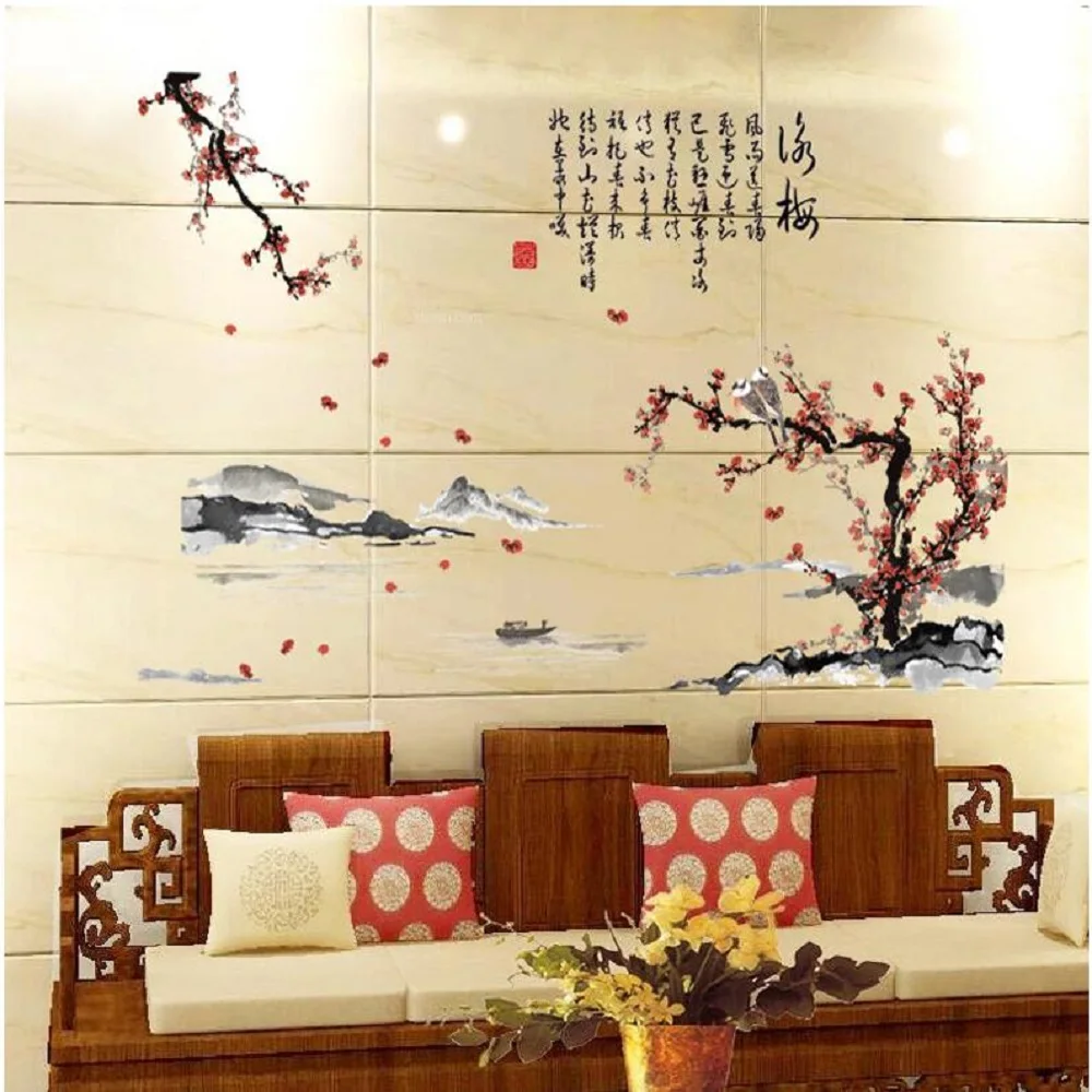 Yongmei ink painting living room bedroom study background Chinese style decorative wall stickers home decoration accessories
Yongmei ink painting living room bedroom study background Chinese style decorative wall stickers home decoration accessories
