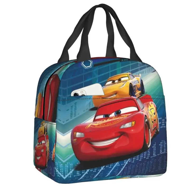 

Cartoon Pixar Cars Insulated Lunch Bag for Work School Leakproof Thermal Cooler Bento Box Children Food Container Tote Bags