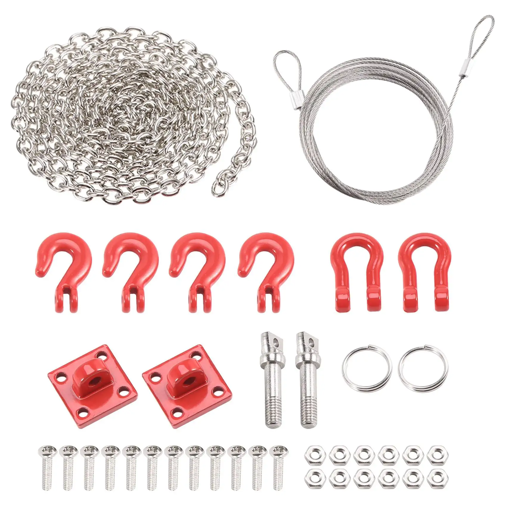 RC Car Parts Metal Trailer Hook Tow Chain Shackle Bracket for 1/10 RC Crawler Traxxas Trx4 Axial Scx10 Wraith D90 Tamiya
RC Car Parts Metal Trailer Hook Tow Chain Shackle Bracket for 1/10 RC Crawler Traxxas Trx4 Axial Scx10 Wraith D90 Tamiya