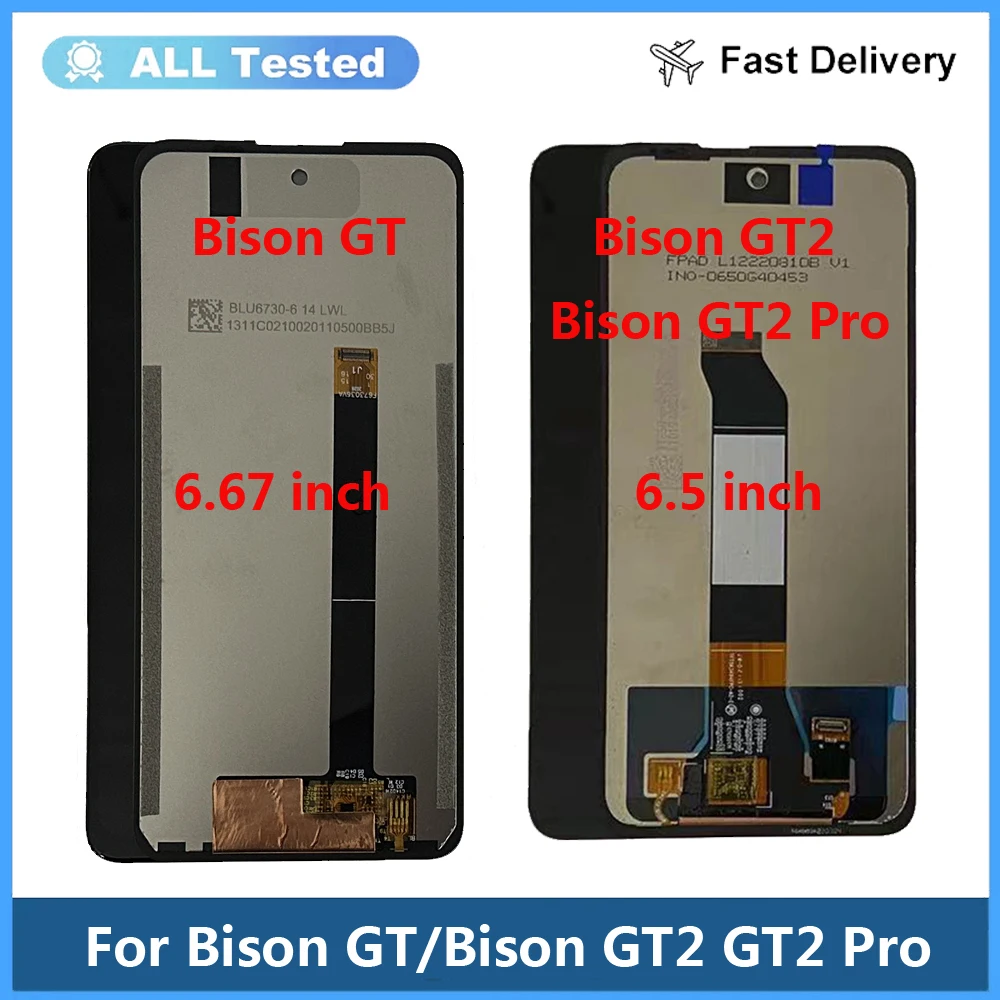 

6.67 For UMIDIGI BISON GT LCD Display + Touch Screen Replacement 100% Tested 6.5" For UMIDIGI BISON GT2 Pro LCD Display + Glue