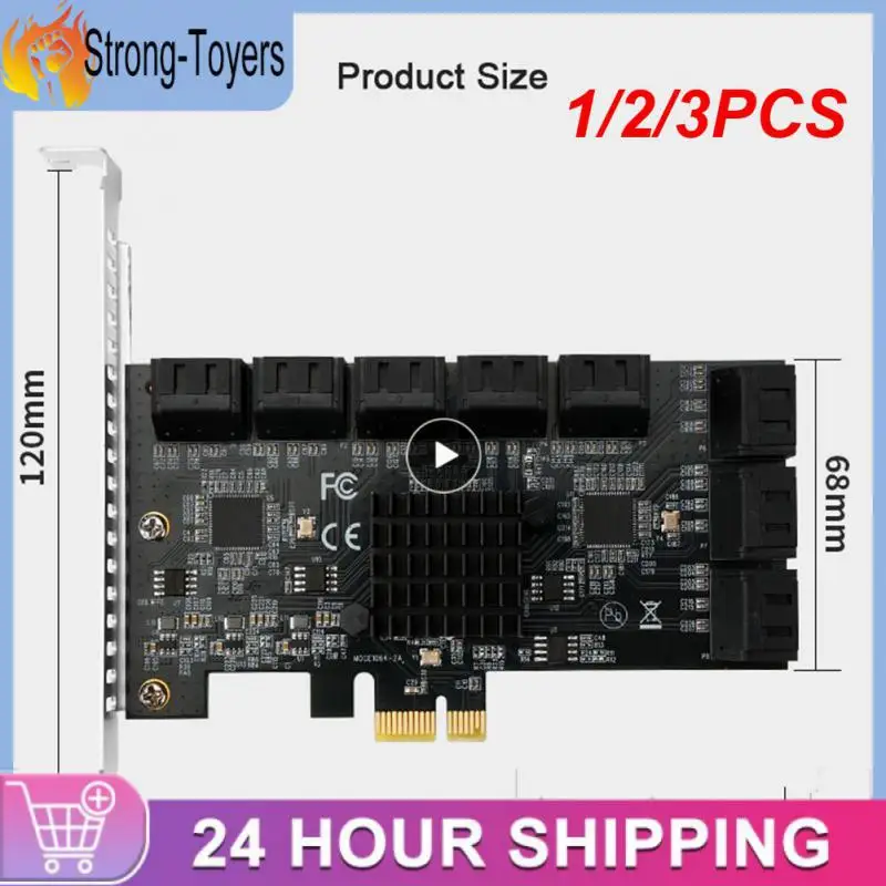

1/2/3PCS PCIE PCI E SATA 4X 1X to 2/6/10 Ports SATA 3.0 Controller pci Express Multiplier Expansion Card 6Gbps Add On Card Riser