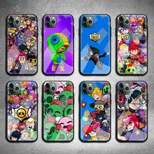 

Hot Game Brawl Stars Phone Case Tempered Glass For iPhone 13 12 11 Pro Mini XR XS MAX 8 X 7 6S 6 Plus SE 2020 cover