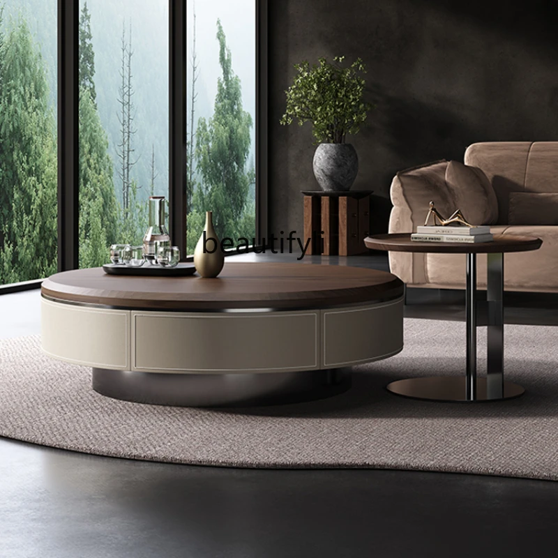 Small Apartment Retro Style round Living Room Coffee Table Modern Simple and Light Luxury High-Grade Home Minimalist Tea Table
Small Apartment Retro Style round Living Room Coffee Table Modern Simple and Light Luxury High-Grade Home Minimalist Tea Table