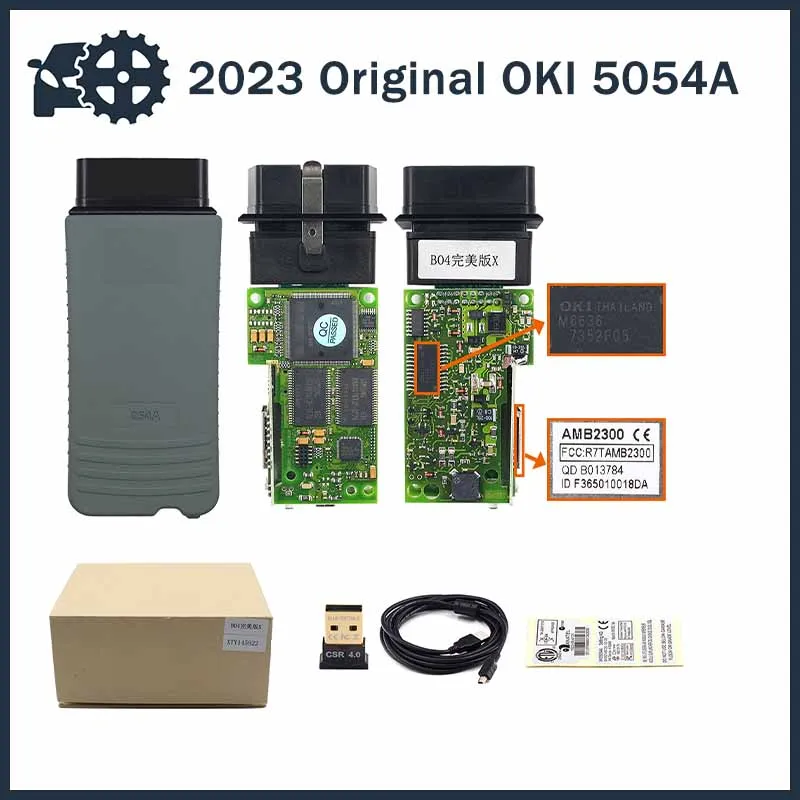 Автомобильный диагностический сканер OKI 5054A 7.2.1 с Bluetooth AMB230 6154A V166
Автомобильный диагностический сканер OKI 5054A 7.2.1 с Bluetooth AMB230 6154A V166