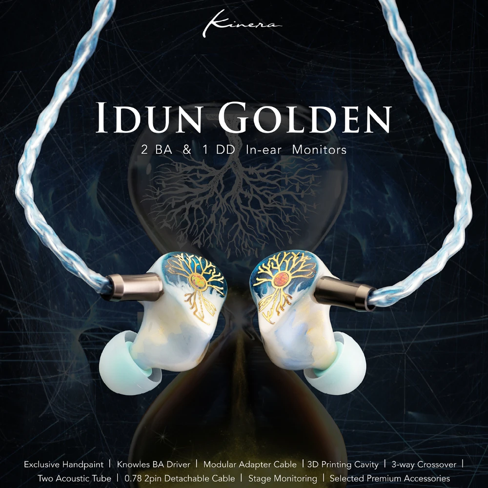 Hi-Fi наушники Kinera Idun 2,0, золотистые наушники 2BA + 1DD с ручной росписью Knowles BA IEMs, наушники для монитора со съемной вилкой 3,5 + 4,4 мм
Hi-Fi наушники Kinera Idun 2,0, золотистые наушники 2BA + 1DD с ручной росписью Knowles BA IEMs, наушники для монитора со съемной вилкой 3,5 + 4,4 мм