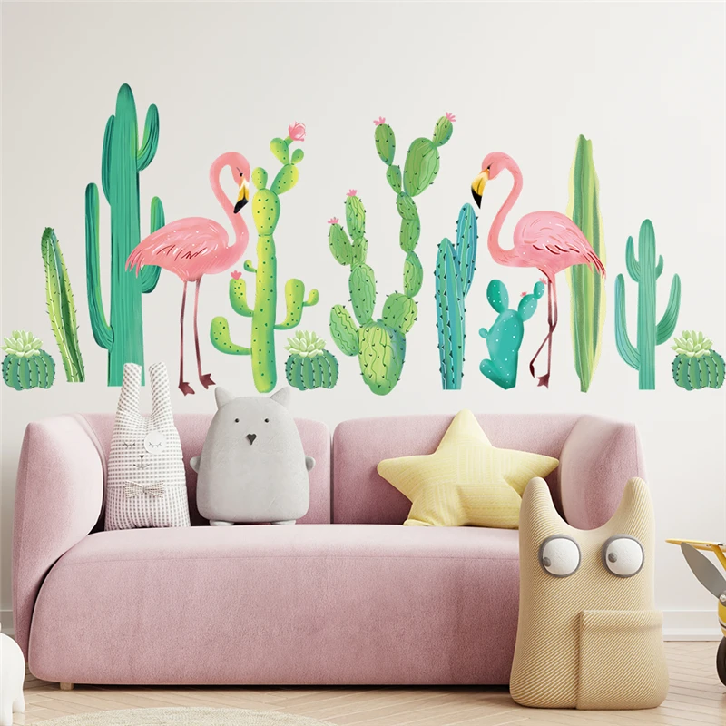 Cartoon Flamingo Cacti Flower Wall Sticker For Shop Office Studio Decoration Pastoral Plant Mural Art Diy Home Decals Pvc Poster
Cartoon Flamingo Cacti Flower Wall Sticker For Shop Office Studio Decoration Pastoral Plant Mural Art Diy Home Decals Pvc Poster