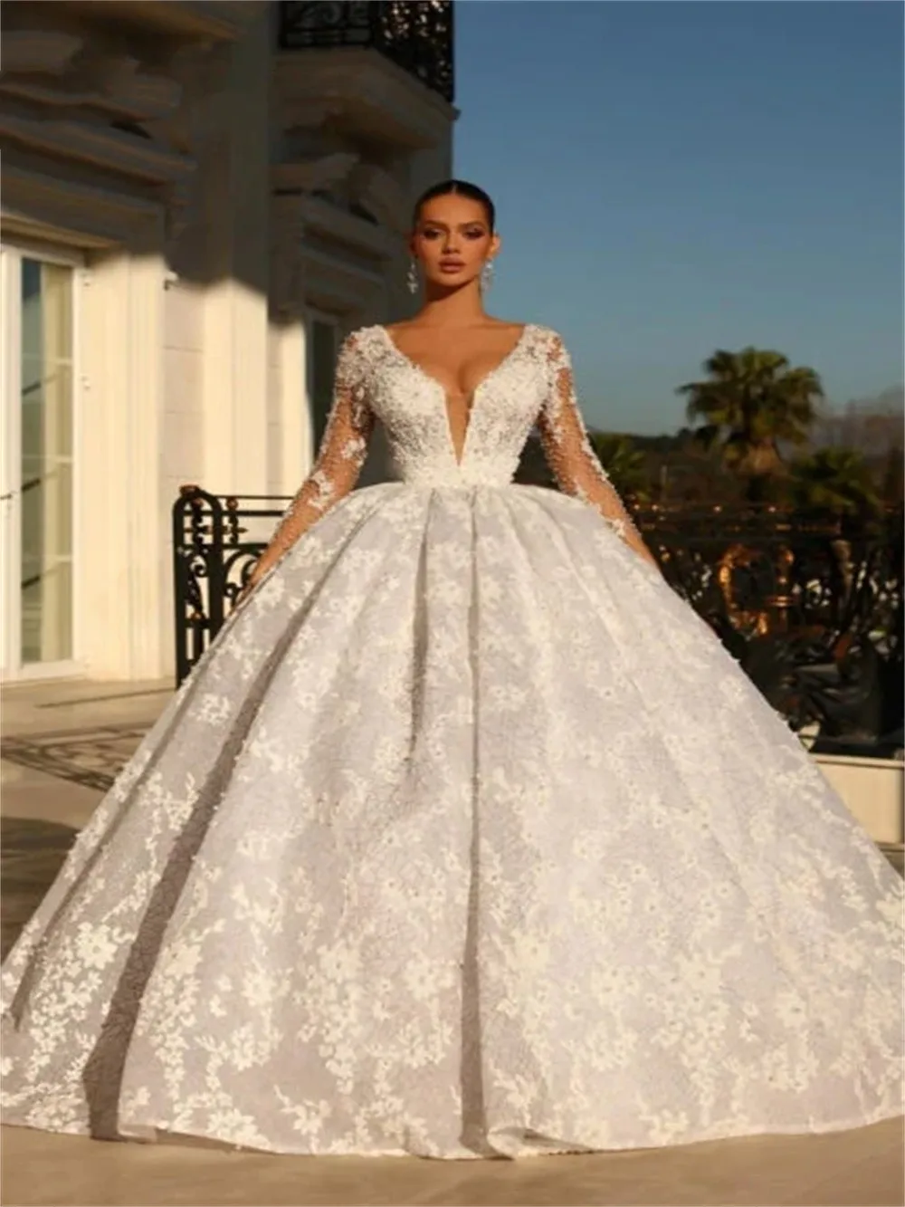 Romantic Sweetheart Neck 3/4 Sleeve Wedding Dresses For Women Elegant Lace Floor Length Bridal Gowns Luxury Vestidos De Novia
Romantic Sweetheart Neck 3/4 Sleeve Wedding Dresses For Women Elegant Lace Floor Length Bridal Gowns Luxury Vestidos De Novia