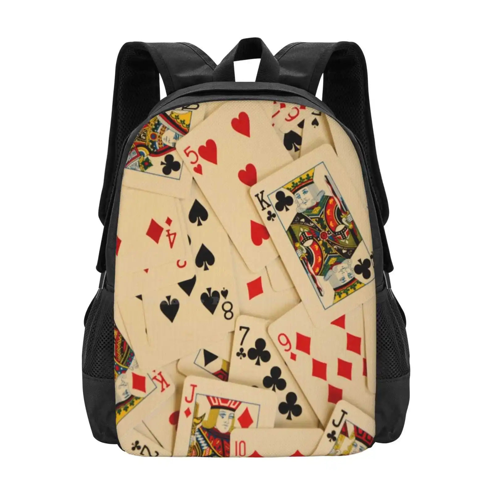 Scattered Pack Of Playing Cards Hearts Clubs Diamonds Spades Pattern Large Capacity School Backpack Laptop Bags Poker Playing
Scattered Pack Of Playing Cards Hearts Clubs Diamonds Spades Pattern Large Capacity School Backpack Laptop Bags Poker Playing