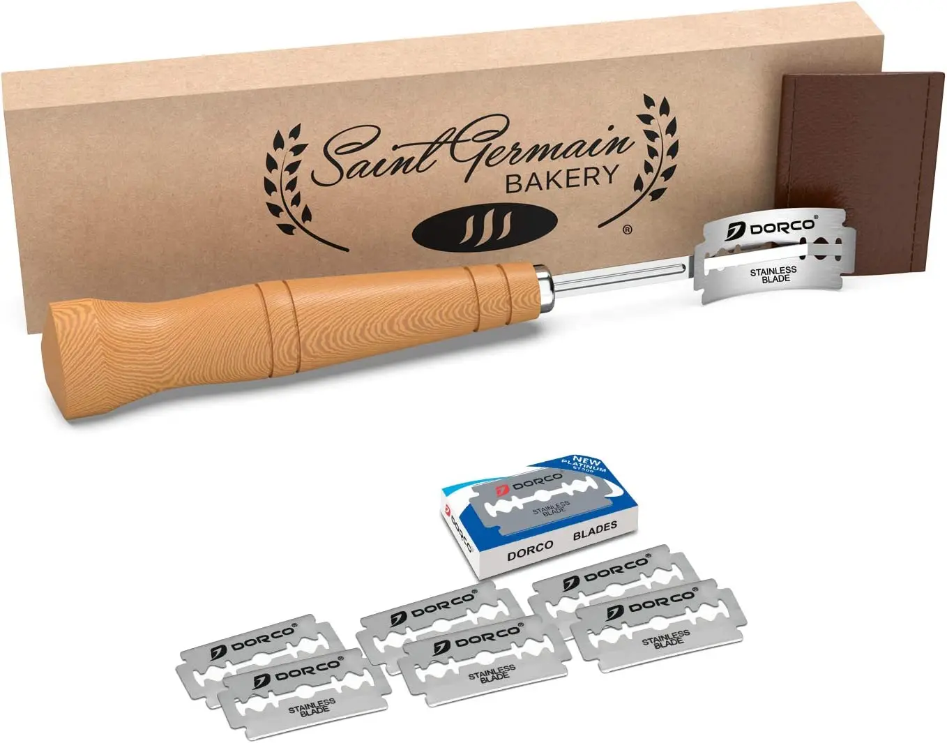 Bread Lame Slashing Tool, Lame Bread Tool for Sourdough Bread Slashing with 5 Blades Included with Authentic Leather Protector
Bread Lame Slashing Tool, Lame Bread Tool for Sourdough Bread Slashing with 5 Blades Included with Authentic Leather Protector