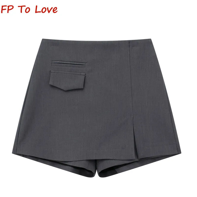 OOTD Summer Fake Pocket Design Sense High Waist Open Spicy Style Short Skirt Asymmetric Package Hip Short Skirt Fashion
OOTD Summer Fake Pocket Design Sense High Waist Open Spicy Style Short Skirt Asymmetric Package Hip Short Skirt Fashion