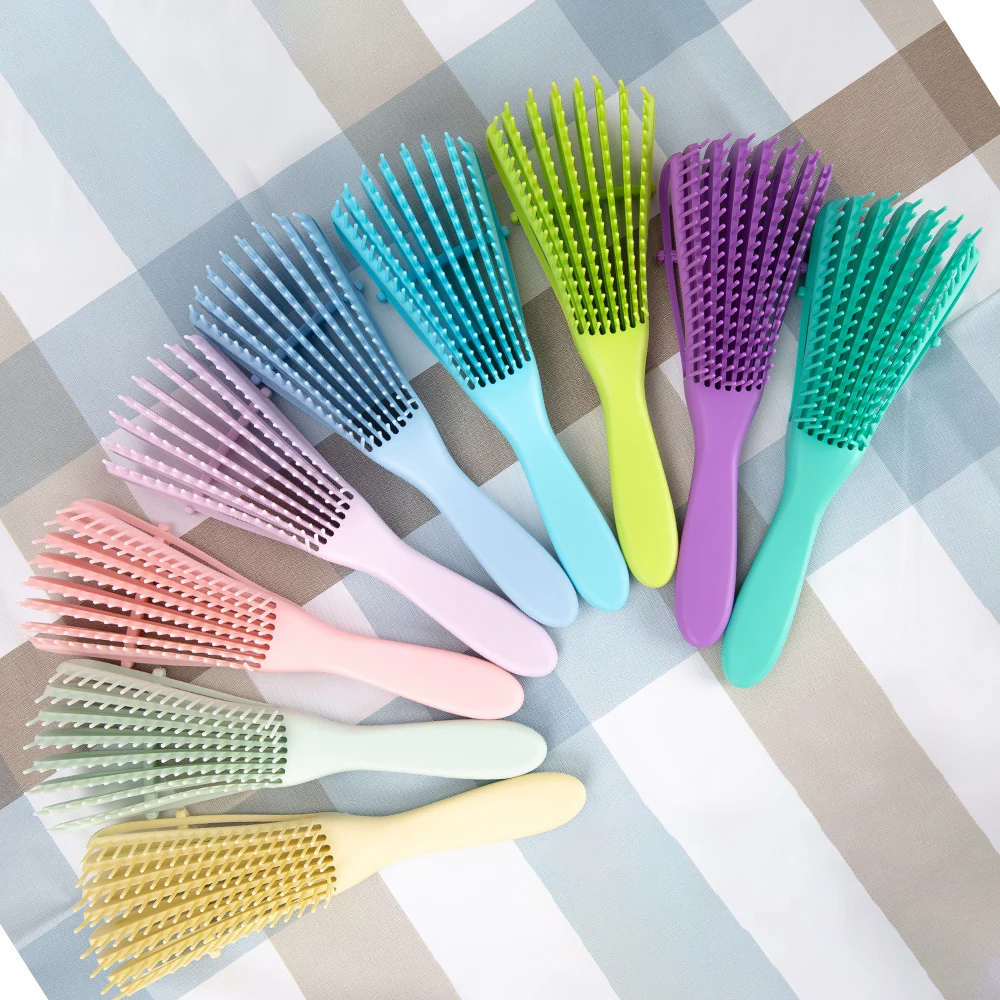 Shop Generic Detangling Hair Brush Pink Black Mage Wet Hair Comb