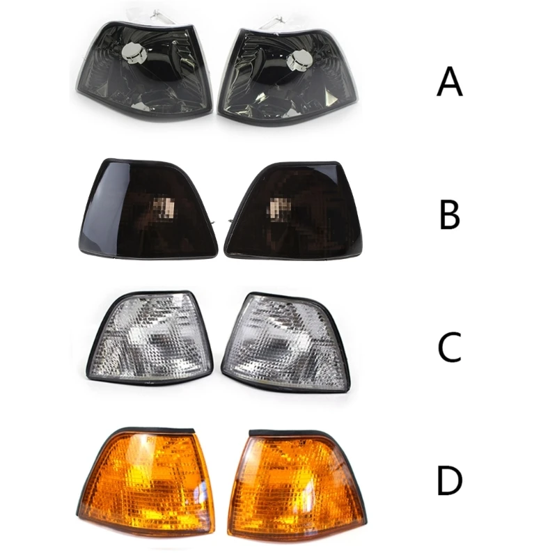 

090E Car Corner Lights Turn Lamp Lens for 3 Series E36 4 Door 92-98 63138353279 63138353280