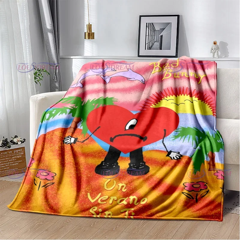 Cartoon Bad Bunny Un Verano Sin Ti Flannel Blankets Pop Latin Music Plush Fleece Throw Blankets for Aldult Sofa Travel Bedding
Cartoon Bad Bunny Un Verano Sin Ti Flannel Blankets Pop Latin Music Plush Fleece Throw Blankets for Aldult Sofa Travel Bedding