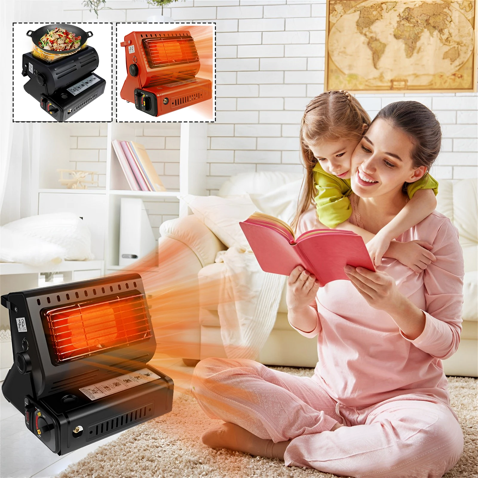 Camping Heater with Handle 1.3kw Dual Purpose Portable Gas Heater Rotatable Butane Gas Heater Heat Resistant Ceramic Gas
Camping Heater with Handle 1.3kw Dual Purpose Portable Gas Heater Rotatable Butane Gas Heater Heat Resistant Ceramic Gas