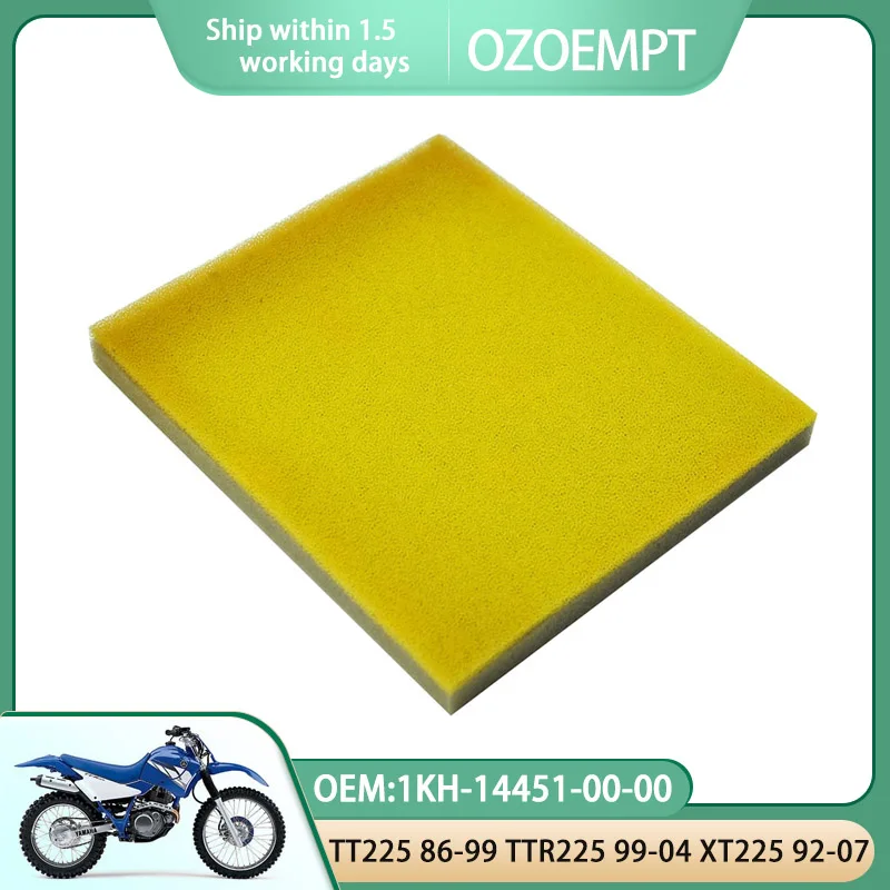 OZOEMPT DUAL-LAYER FOAM Motorcycle Air Filter Apply to TT225 86-99 TTR225 99-04 XT225 92-07 OEM:1KH-14451-00-00 
OZOEMPT DUAL-LAYER FOAM Motorcycle Air Filter Apply to TT225 86-99 TTR225 99-04 XT225 92-07 OEM:1KH-14451-00-00