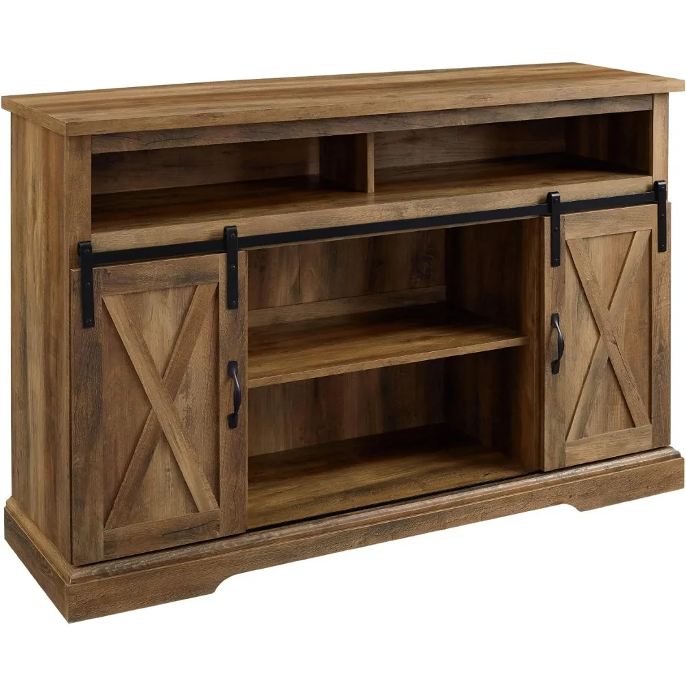 Clayton Farmhouse Sliding Double Barn Door TV Stand for TVs up to 58 Inches, 52 Inch, Rustic Oak
Clayton Farmhouse Sliding Double Barn Door TV Stand for TVs up to 58 Inches, 52 Inch, Rustic Oak