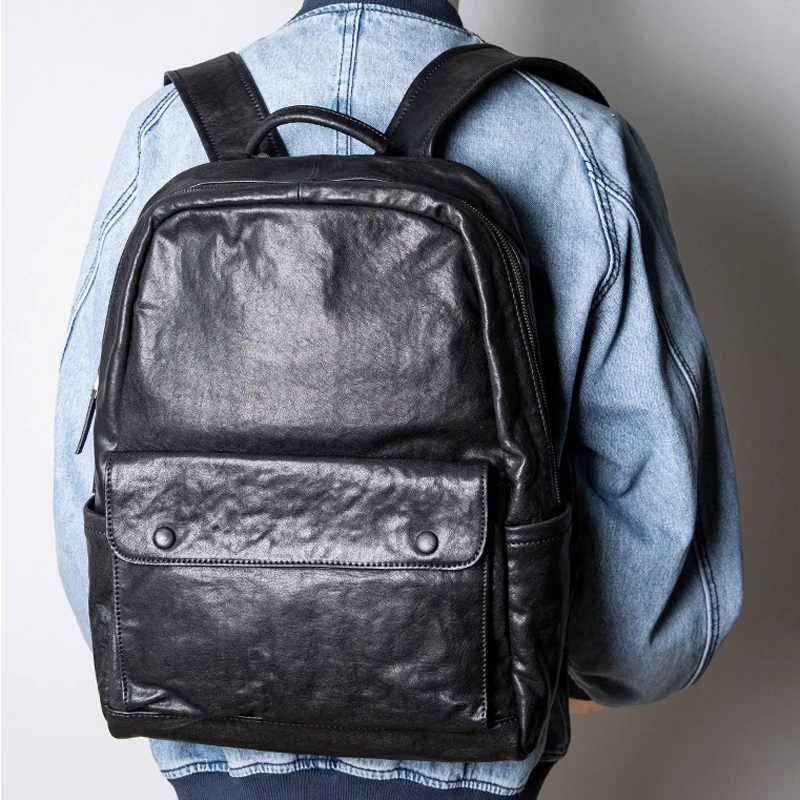 AETOO Men's leather large capacity plant-tanned leather commuter backpack computer bag schoolbag
AETOO Men's leather large capacity plant-tanned leather commuter backpack computer bag schoolbag