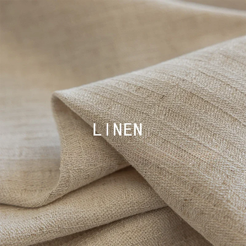 

French Linen Curtains Semi-blackout Simple Chinese Living Room Tea Room Study Curtains for Living Dining Room Bedroom