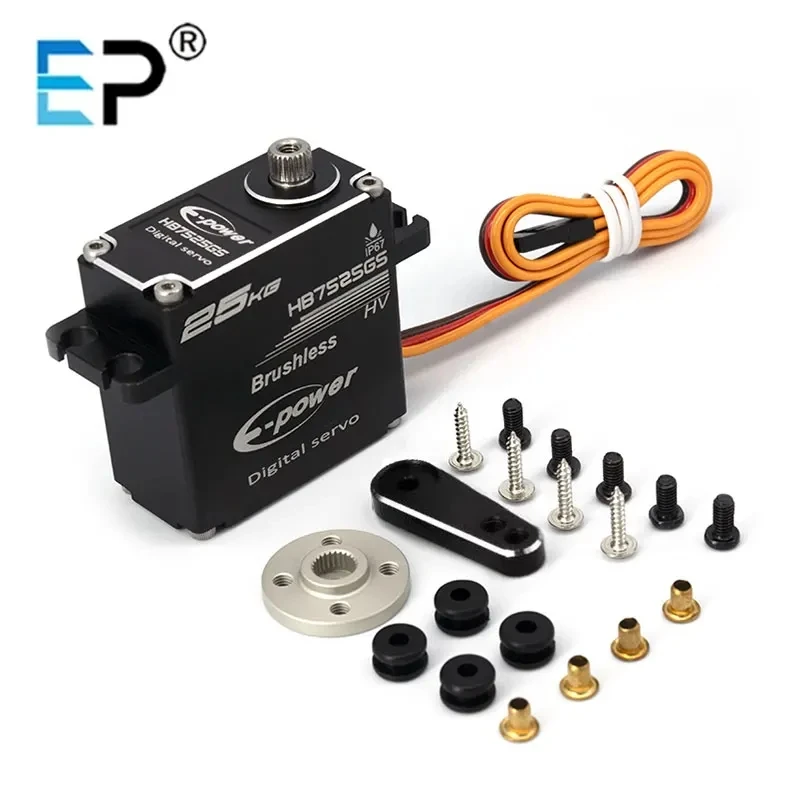 E-Power 25KG Brushless Servo HB7525GS Monster Torque 0.06s High Speed Magnetic Waterproof Digital for 1/8 1/10 RC Model Cars
E-Power 25KG Brushless Servo HB7525GS Monster Torque 0.06s High Speed Magnetic Waterproof Digital for 1/8 1/10 RC Model Cars
