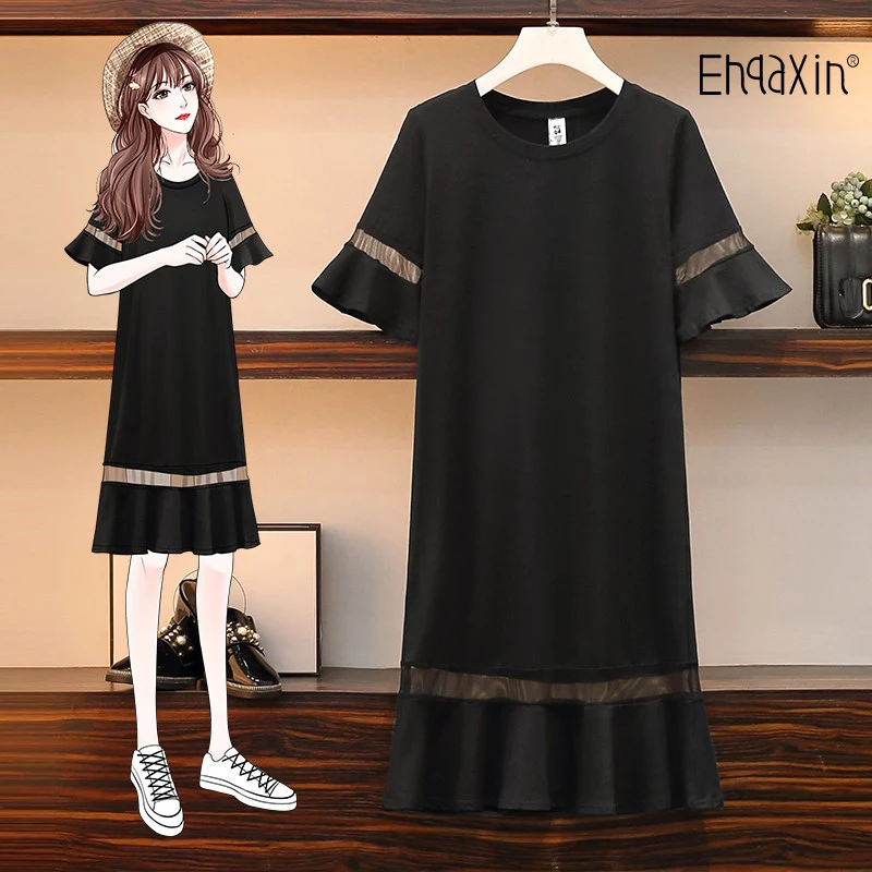 EHQAXIN 2022 Summer Ladies Dresses Casual New Korean Black High Waist Stitching Ruffle Short Sleeve Loose Dress Women M-3XL
EHQAXIN 2022 Summer Ladies Dresses Casual New Korean Black High Waist Stitching Ruffle Short Sleeve Loose Dress Women M-3XL