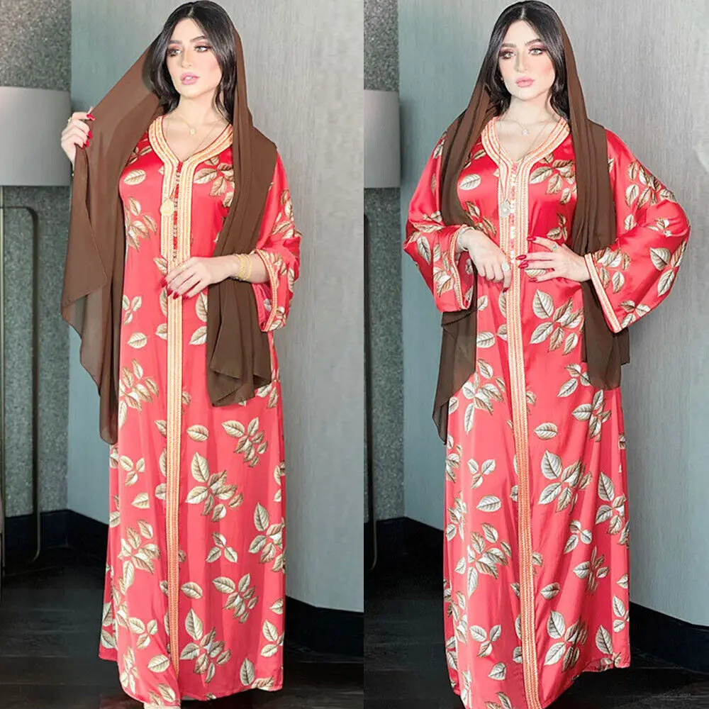 Women Long-sleeved Printed Dress Moroccan Kaftan Women Muslim Aabya Long Maxi Dress Islamic Party Jalabiya Caftan Indian Dress
Women Long-sleeved Printed Dress Moroccan Kaftan Women Muslim Aabya Long Maxi Dress Islamic Party Jalabiya Caftan Indian Dress
