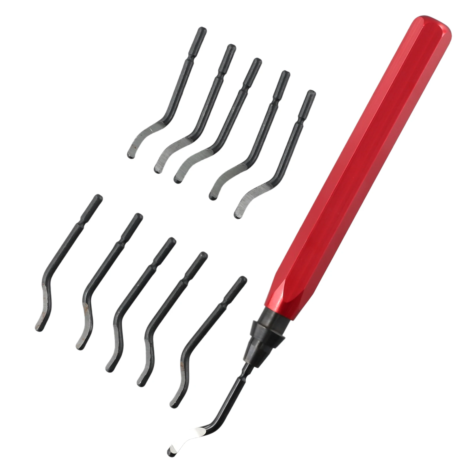 RB1000 Handle Burr Deburring Remover Cutting Tool With 10pcs Rotary Deburr Blade Debur Red For Luminium Copper
RB1000 Handle Burr Deburring Remover Cutting Tool With 10pcs Rotary Deburr Blade Debur Red For Luminium Copper