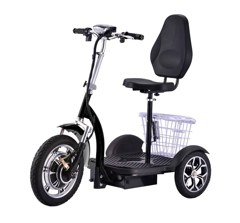 

elder three 3 wheels bicycle for adults 36V350w500w With basket electric scooters