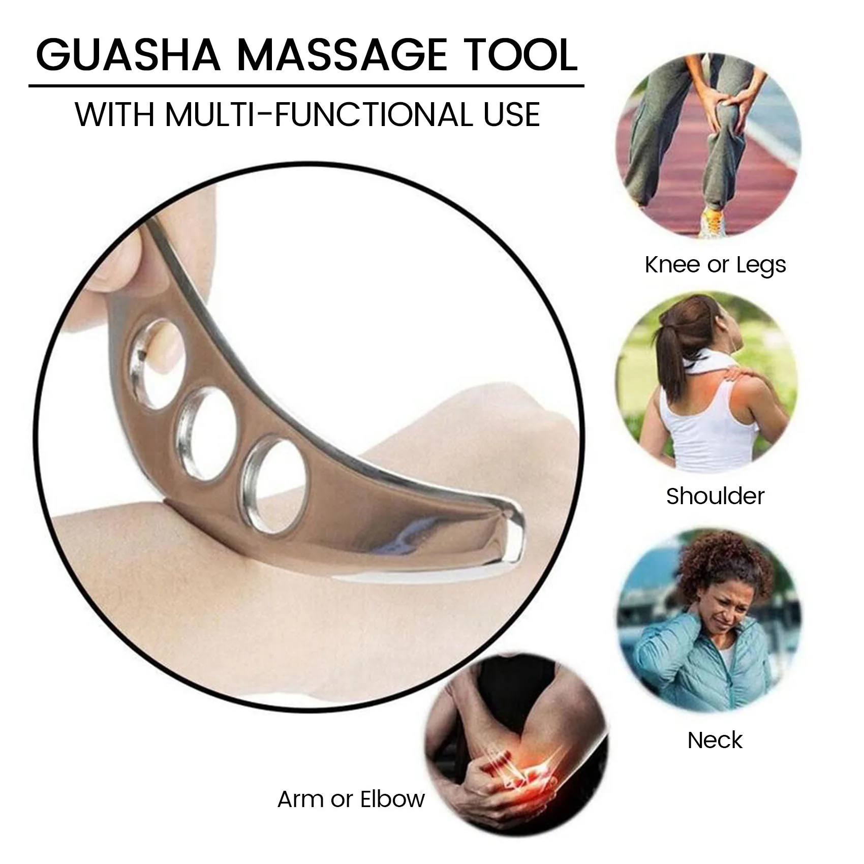 

Stainless Steel Gua Sha Guasha Plate Massager Tool Scraper Physical Therapy Loose Muscle Meridian Massage Machine Spa Board Tool
