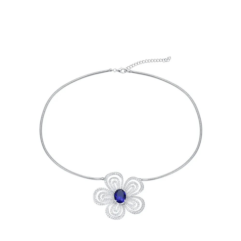 ZOCA Fashion 925 Sterling Silver Ladies Hot Brand Zircon Top Quality sapphire Flower Necklace For Women Party Necklace Jewelry
ZOCA Fashion 925 Sterling Silver Ladies Hot Brand Zircon Top Quality sapphire Flower Necklace For Women Party Necklace Jewelry