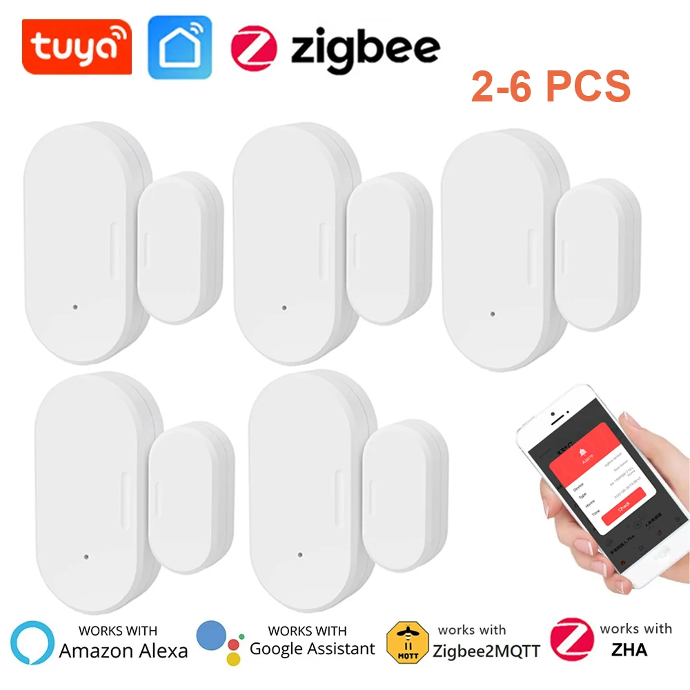 

Tuya Smart Zigbee 3.0 Door Sensor Door Open / Closed Detectors Security Protection Smart Life APP Control Via Alexa Google Home