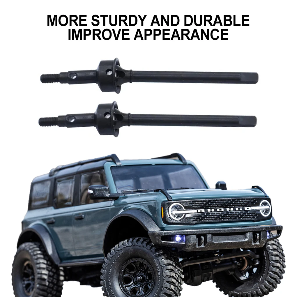 

RCGOFOLLOW CVD Steel Drive Shafts Front Rear Axle Shaft Extended 5mm for 1/18 TRX4M Bronco Defender RC Crawler Upgrade Parts
