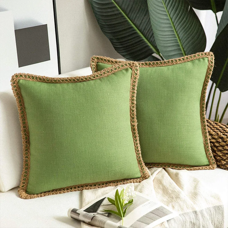 Nordic Style Cushion Cover Soild Color Cotton Linen Pillowcase Cover for Car Chair Seat Decoration Knitted selvage Pillow cover
Nordic Style Cushion Cover Soild Color Cotton Linen Pillowcase Cover for Car Chair Seat Decoration Knitted selvage Pillow cover
