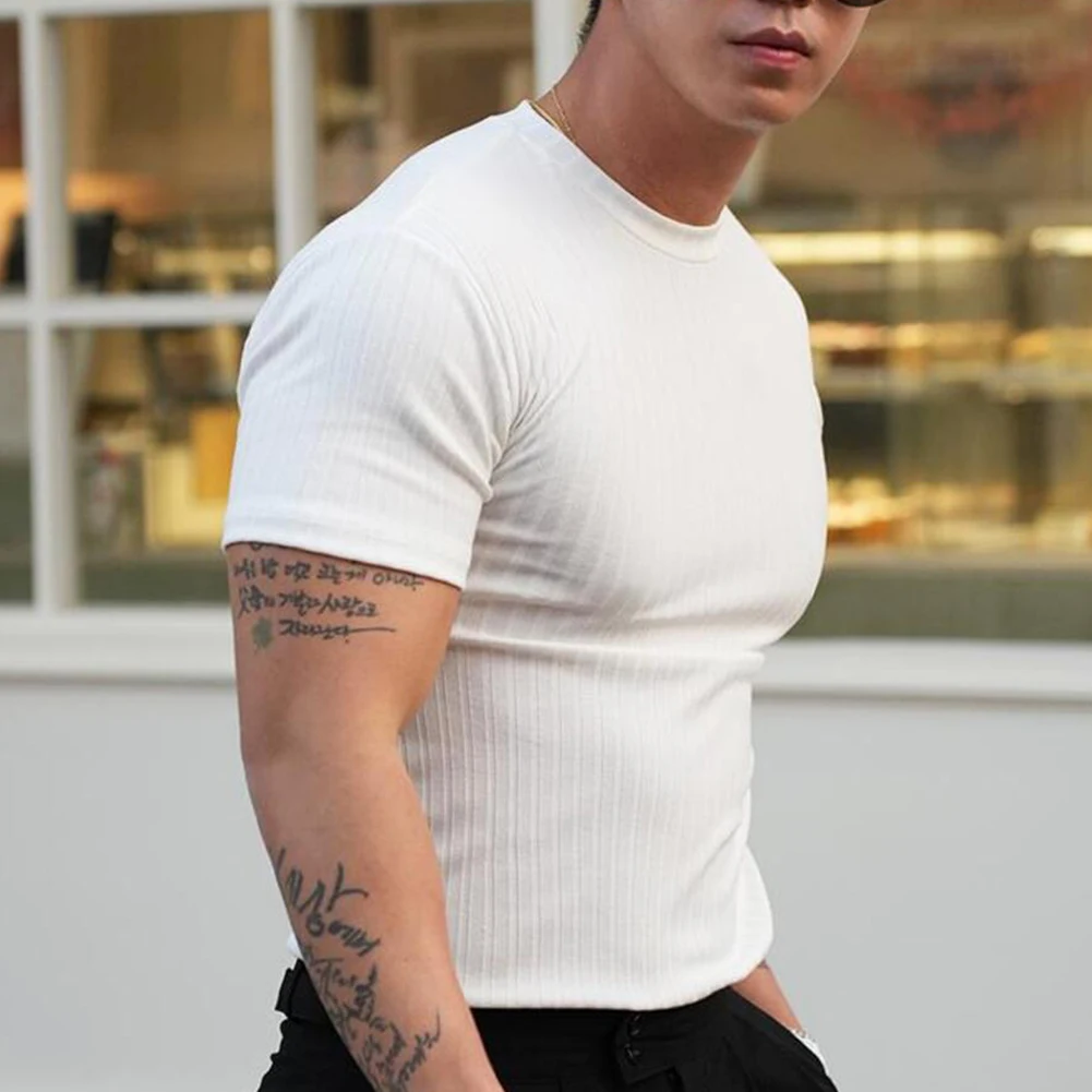 Tops Men T-shirt Daily Holiday Elastic Fashion Knitted M-3XL Muscle O-Neck Short Sleeve Solid Color Sports Summer
Tops Men T-shirt Daily Holiday Elastic Fashion Knitted M-3XL Muscle O-Neck Short Sleeve Solid Color Sports Summer