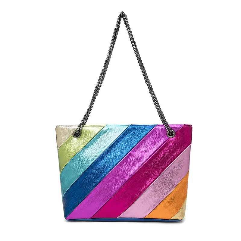 Women's Bag Color Blocking Splicing Chain Crossbody Bag Rainbow Handheld Shoulder Luxury Bags
Women's Bag Color Blocking Splicing Chain Crossbody Bag Rainbow Handheld Shoulder Luxury Bags