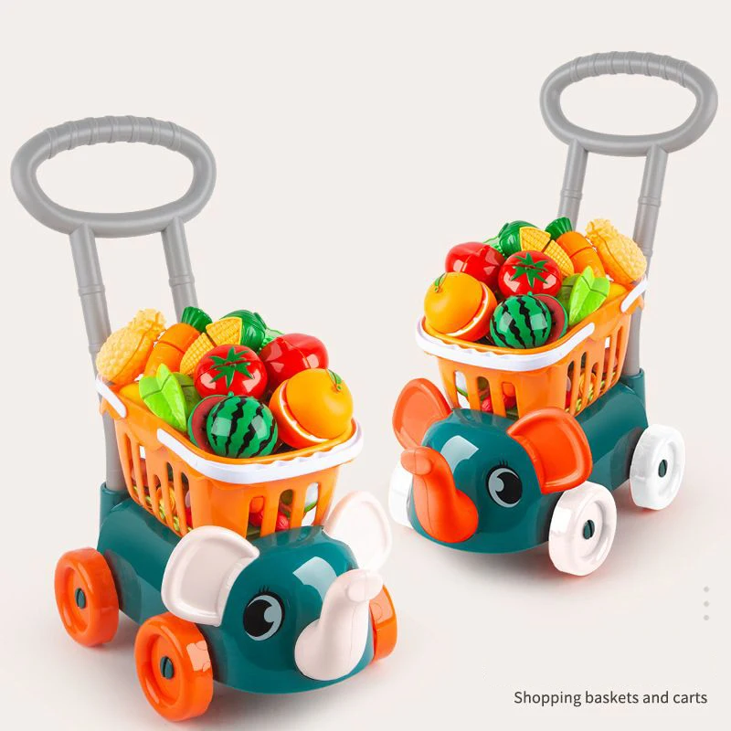 Creative Shopping Trolley Cart Supermarket Trolley Push Car Toys Basket Mini Simulation Fruit Food Pretend Play Toy for Children
Creative Shopping Trolley Cart Supermarket Trolley Push Car Toys Basket Mini Simulation Fruit Food Pretend Play Toy for Children